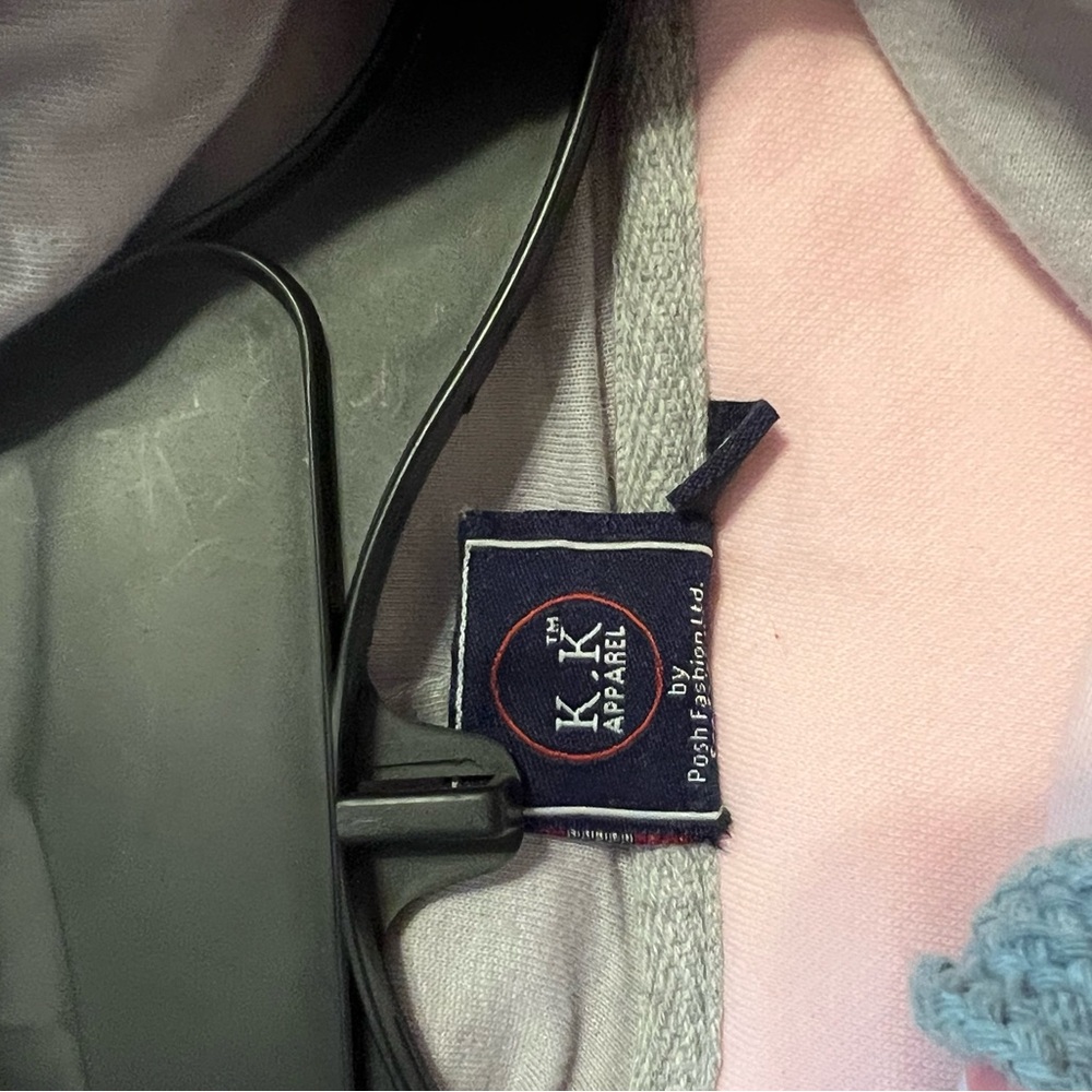 Posh Pink and Gray Sweatshirt Hoodie - Picture 4 of 9